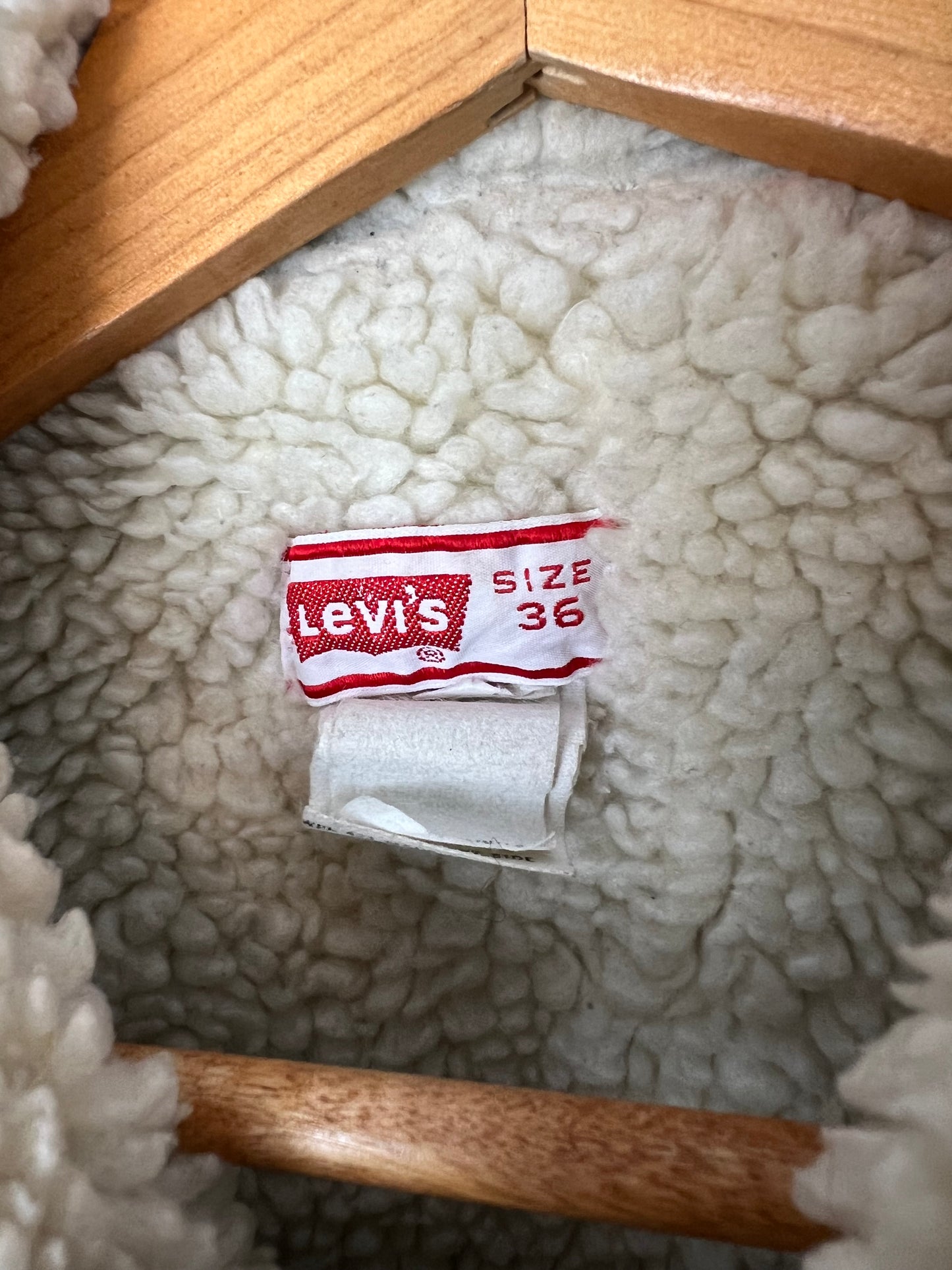 Levi's Sherpa-Lined Denim Trucker Jacket - Size 36