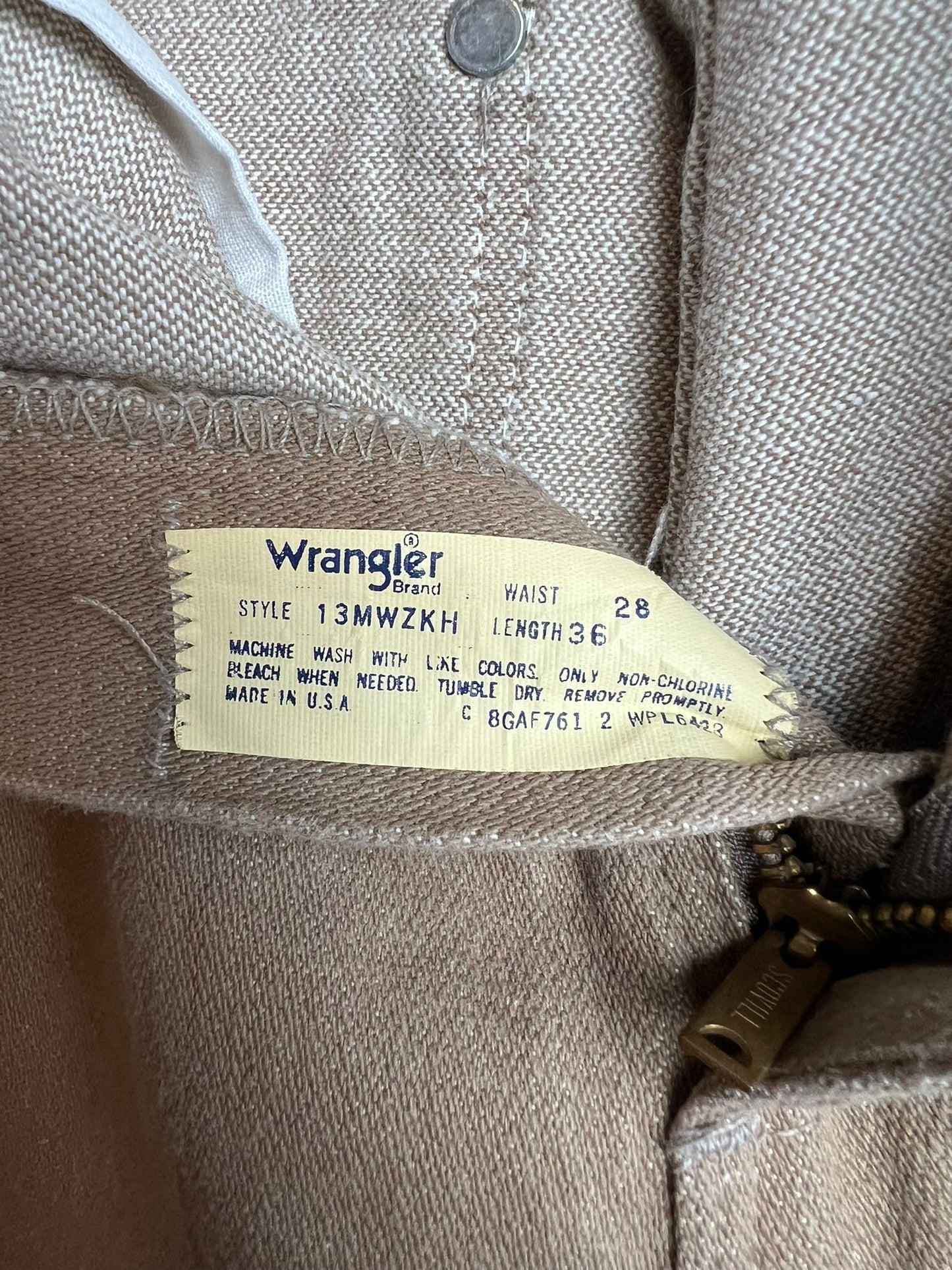 Wrangler Cowboy Cut Khaki Jeans USA Made - 28x36