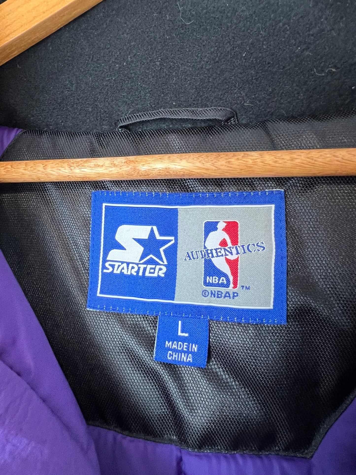 Starter Utah Jazz Puffer Purple Mountain Logo - L