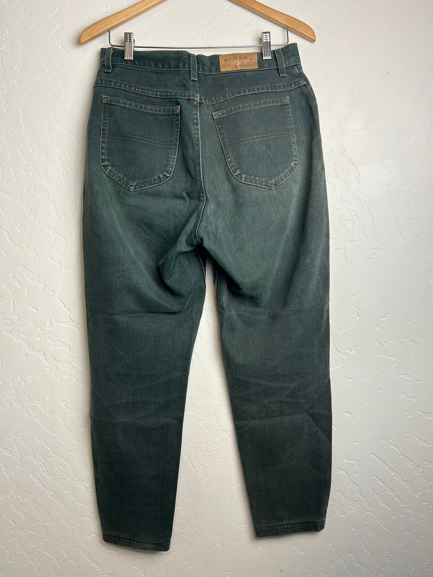 Riders Faded Green High-Waist Denim - 30