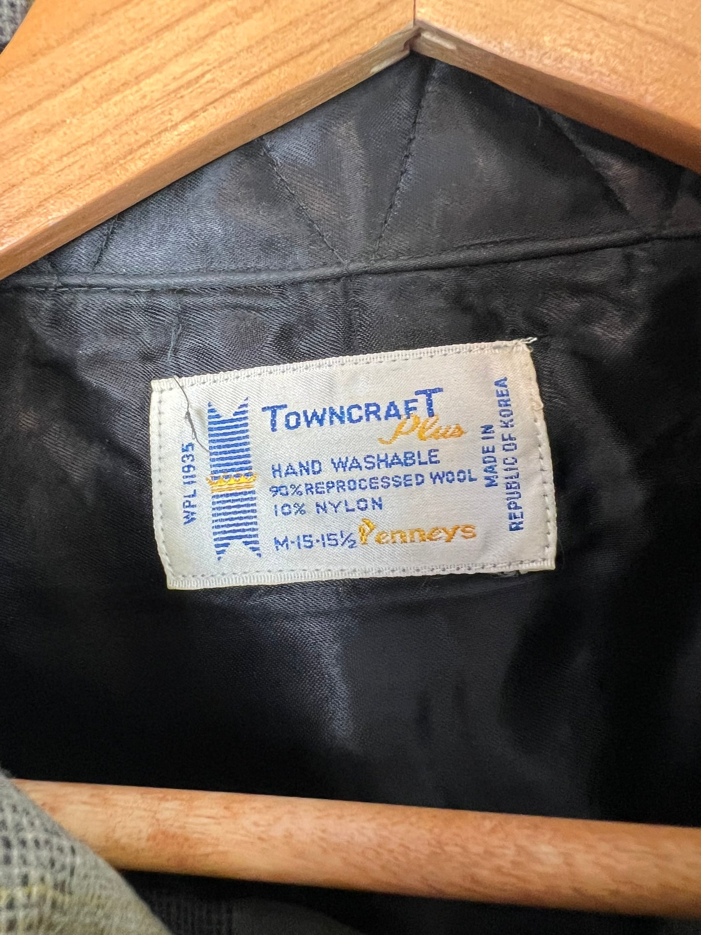 Towncraft Plus by Penneys Wool Plaid Board Shirt - M