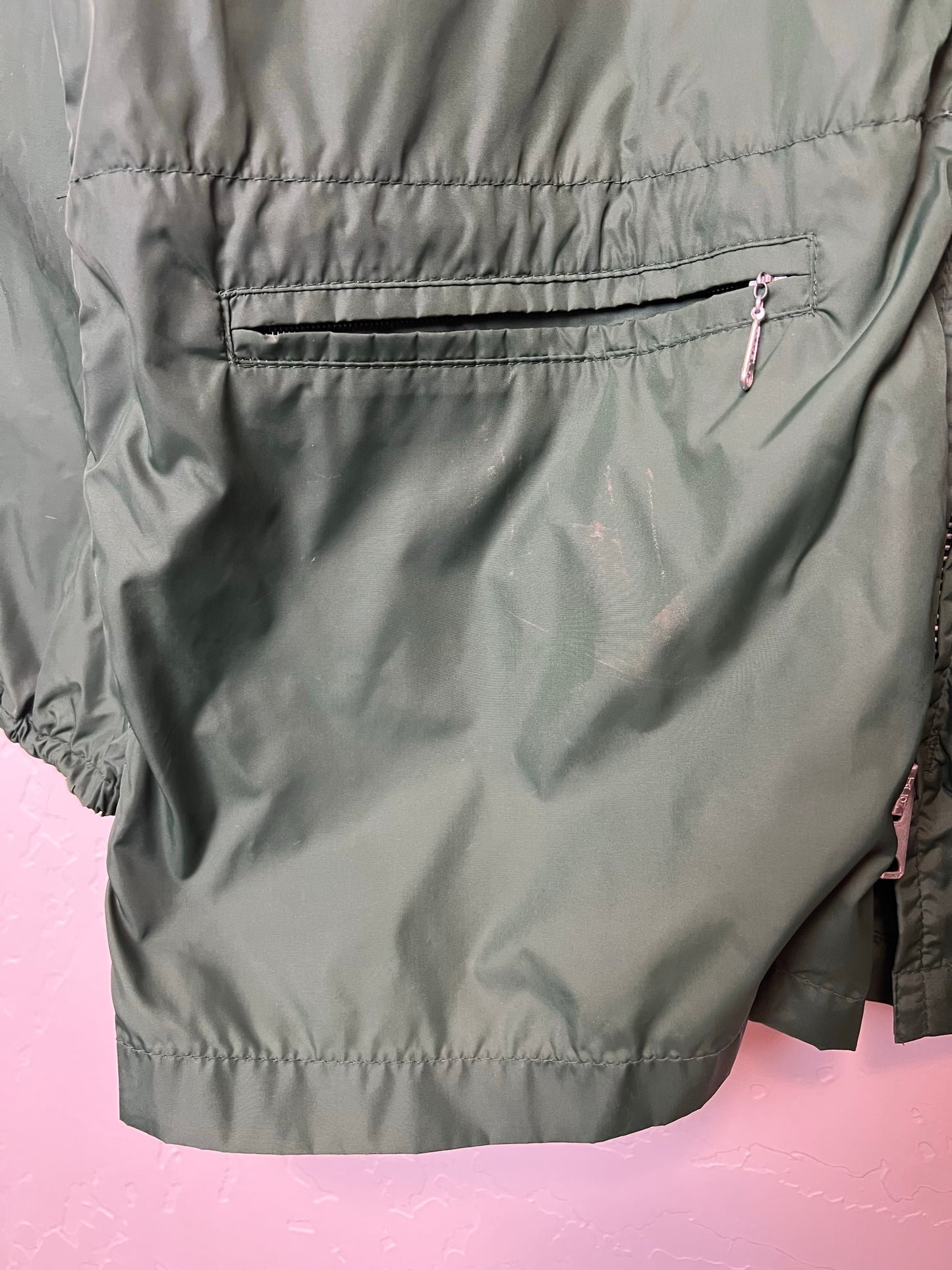 Sportcaster Hunter Green Nylon Windbreaker - Size L