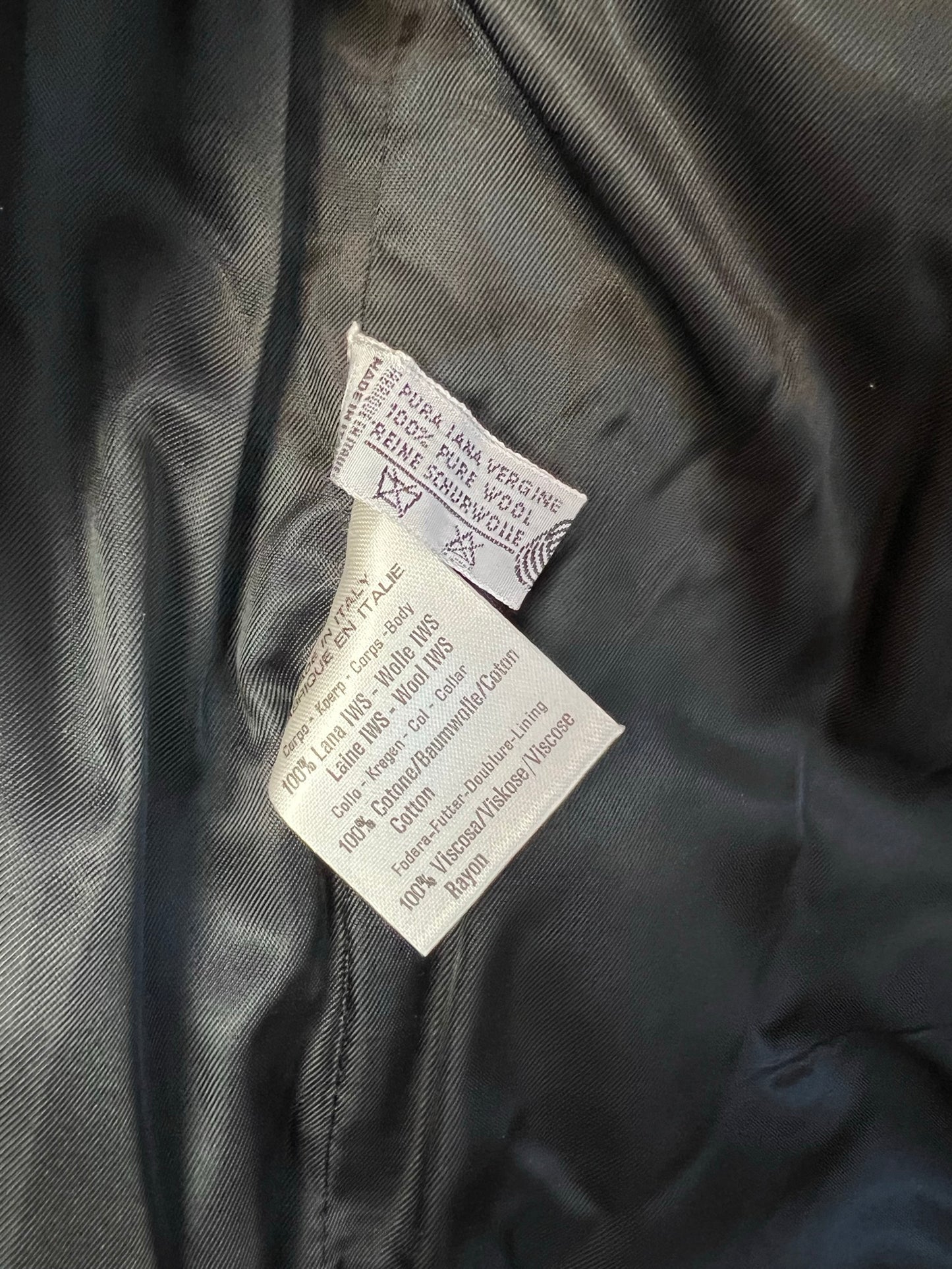 Italian Pure Wool Blazer with Corduroy Collar - XL