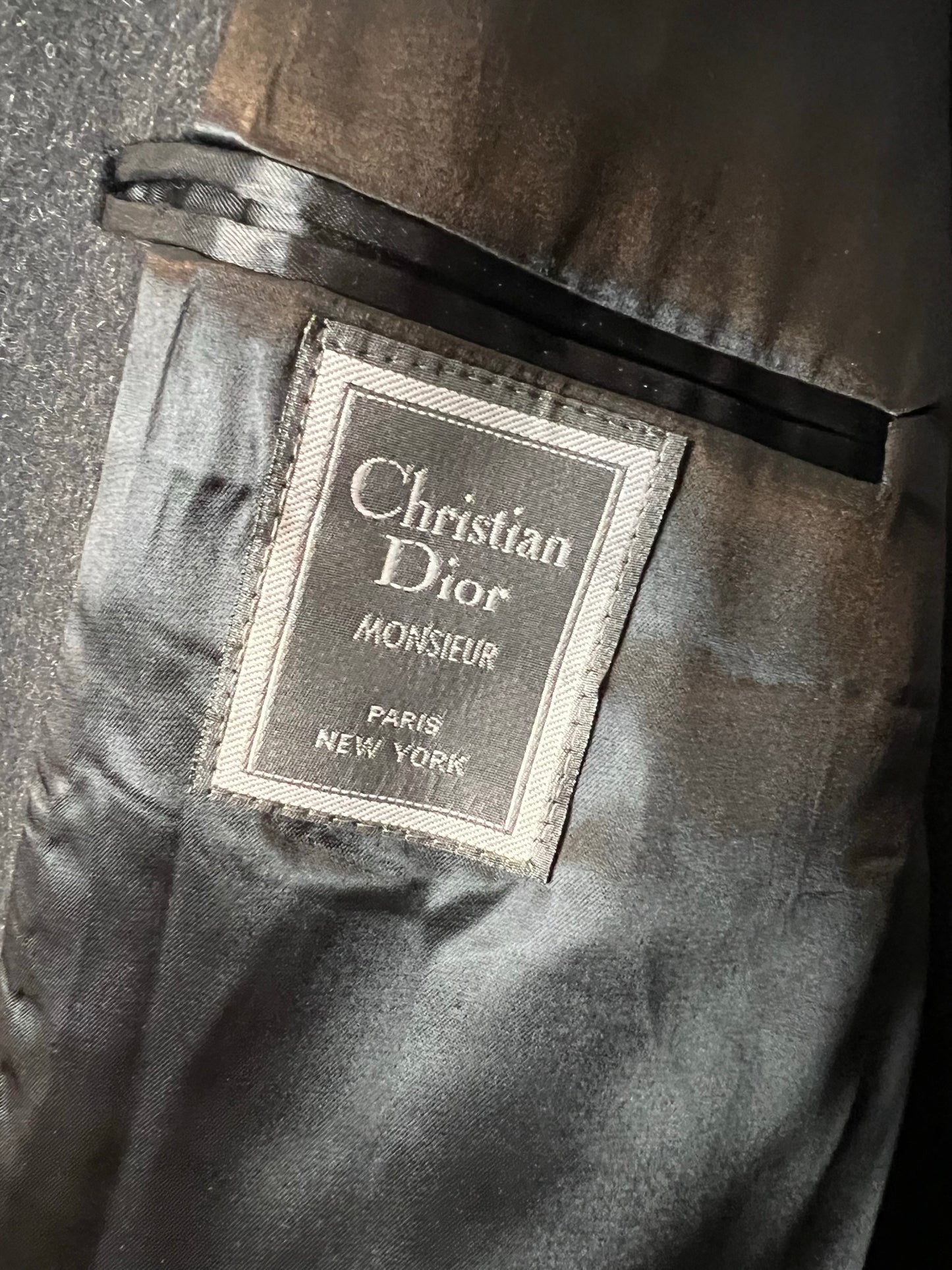 Christian Dior Monsieur Charcoal Wool Overcoat - Size XL