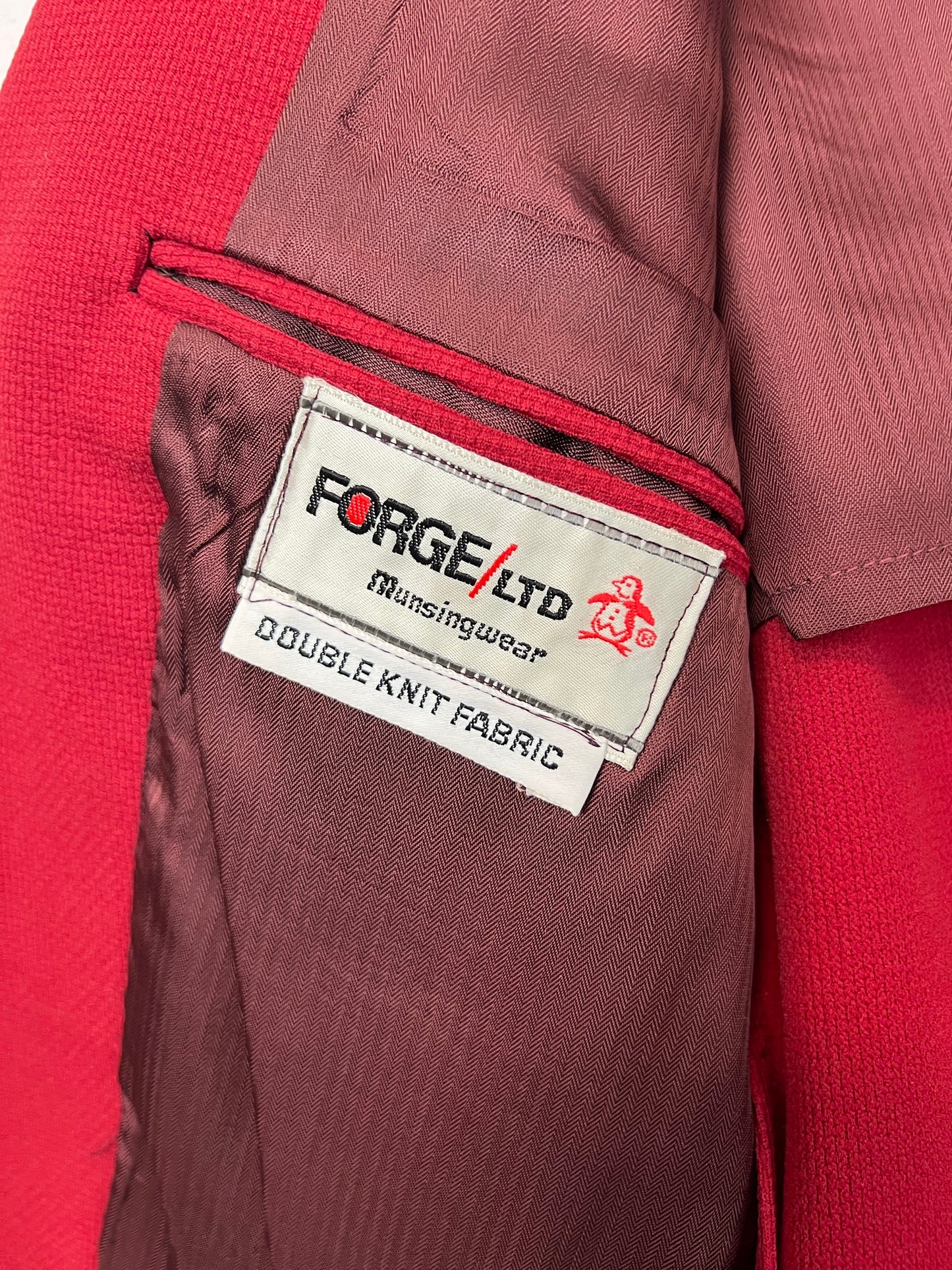 Munsingwear Forge LTD Red Double Knit Blazer - Size 42