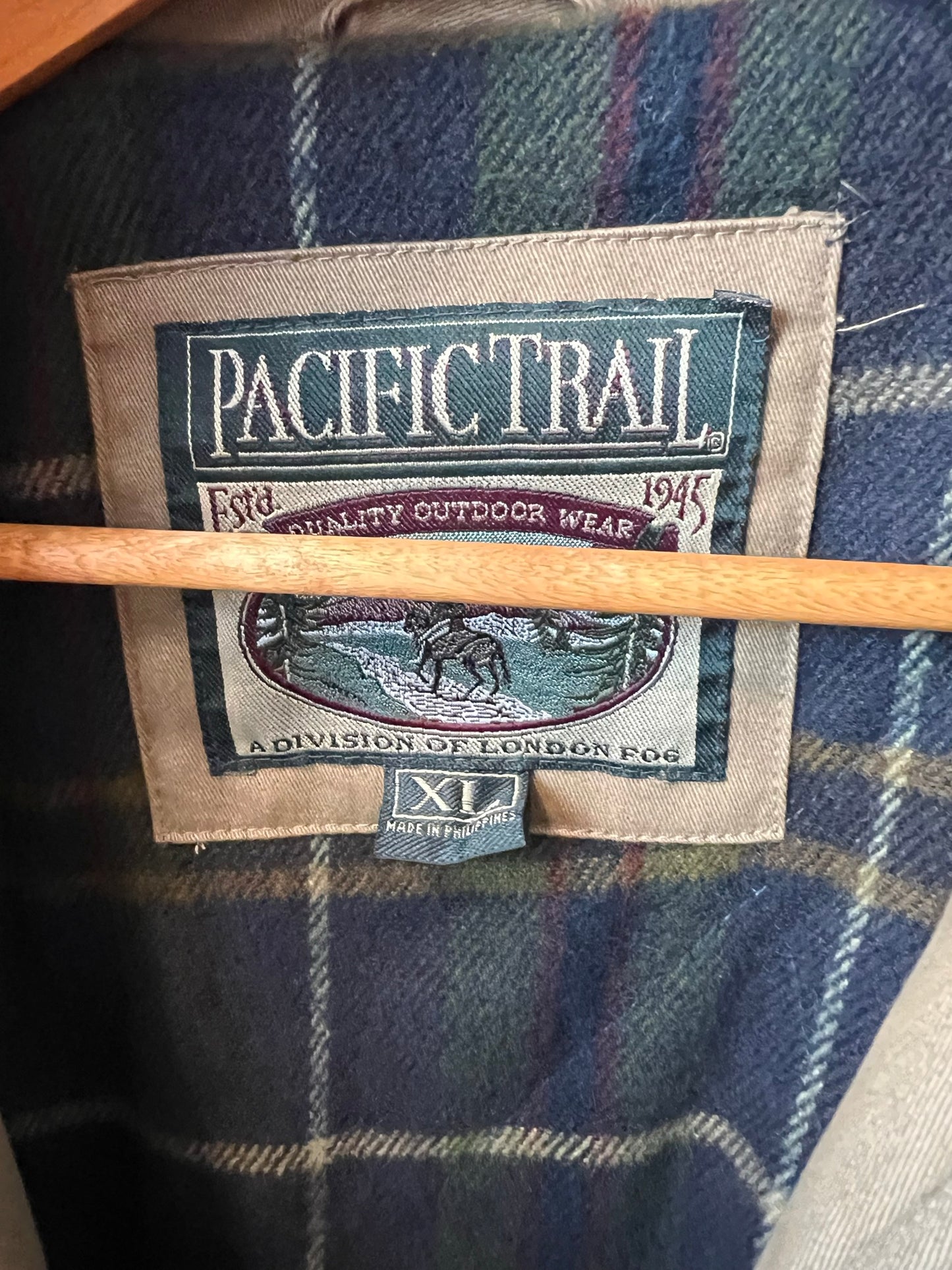 Pacific Trail Olive Field Jacket with Plaid Flannel Lining - Size XL