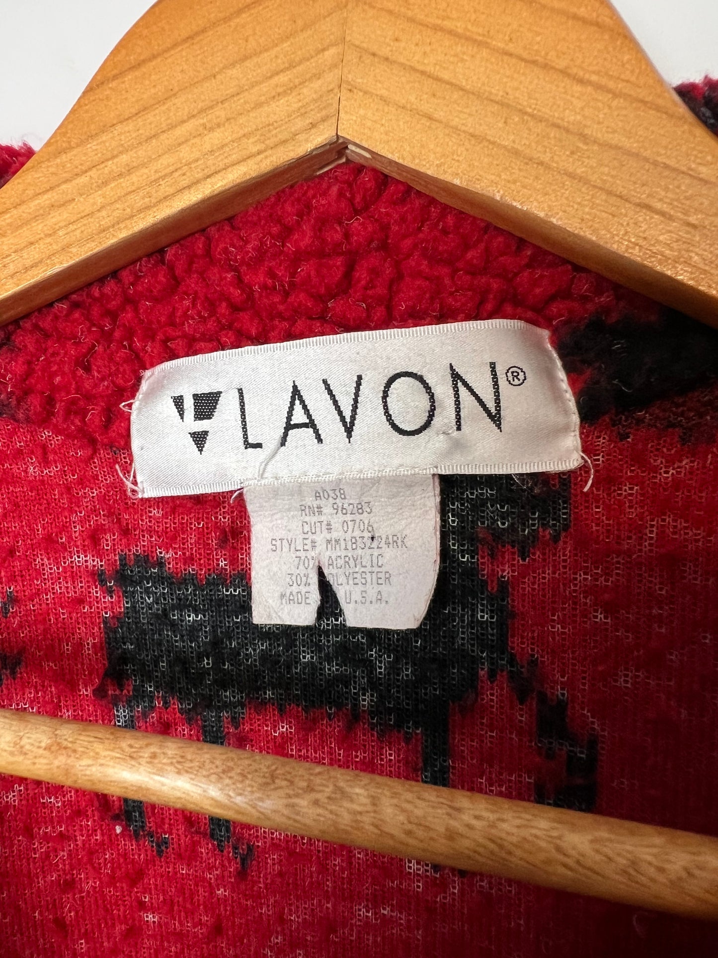 Lavon Reindeer & Snowflake Boucle Fleece Snap Jacket - Size M
