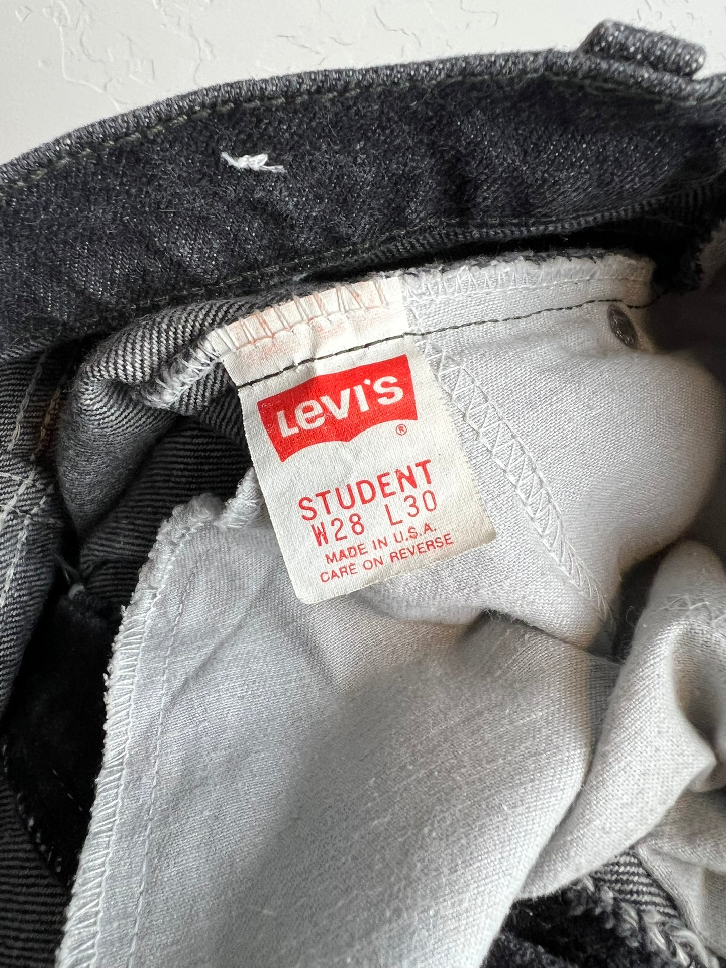 Levi's 501 Student Fit Faded Black Jeans USA - W28