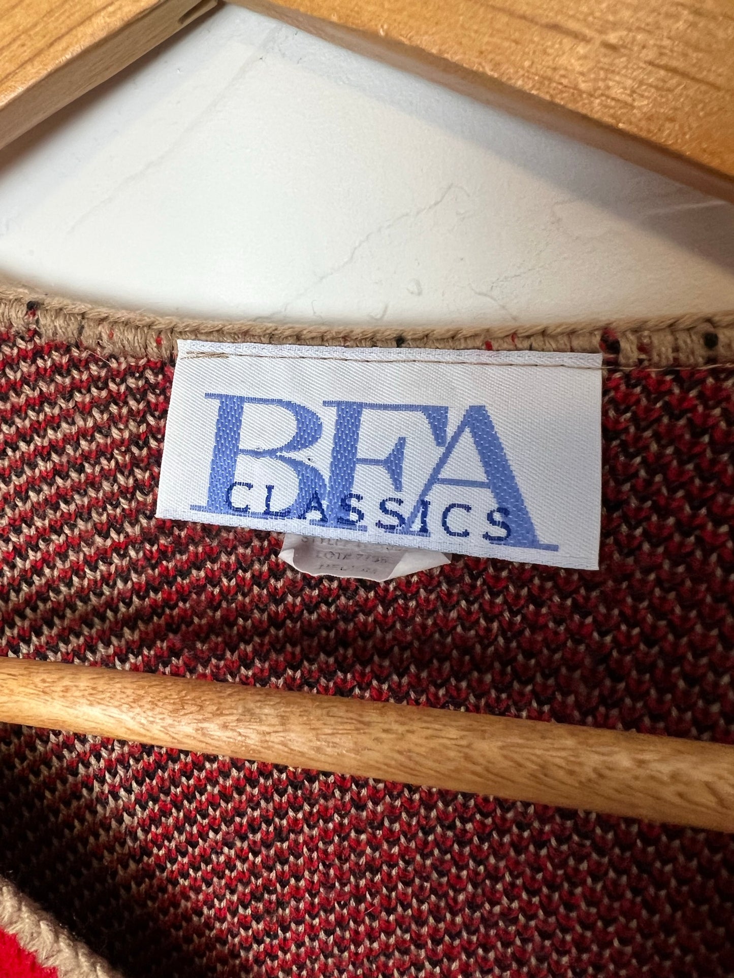 BFA Classics Abstract Patchwork Sweater - L