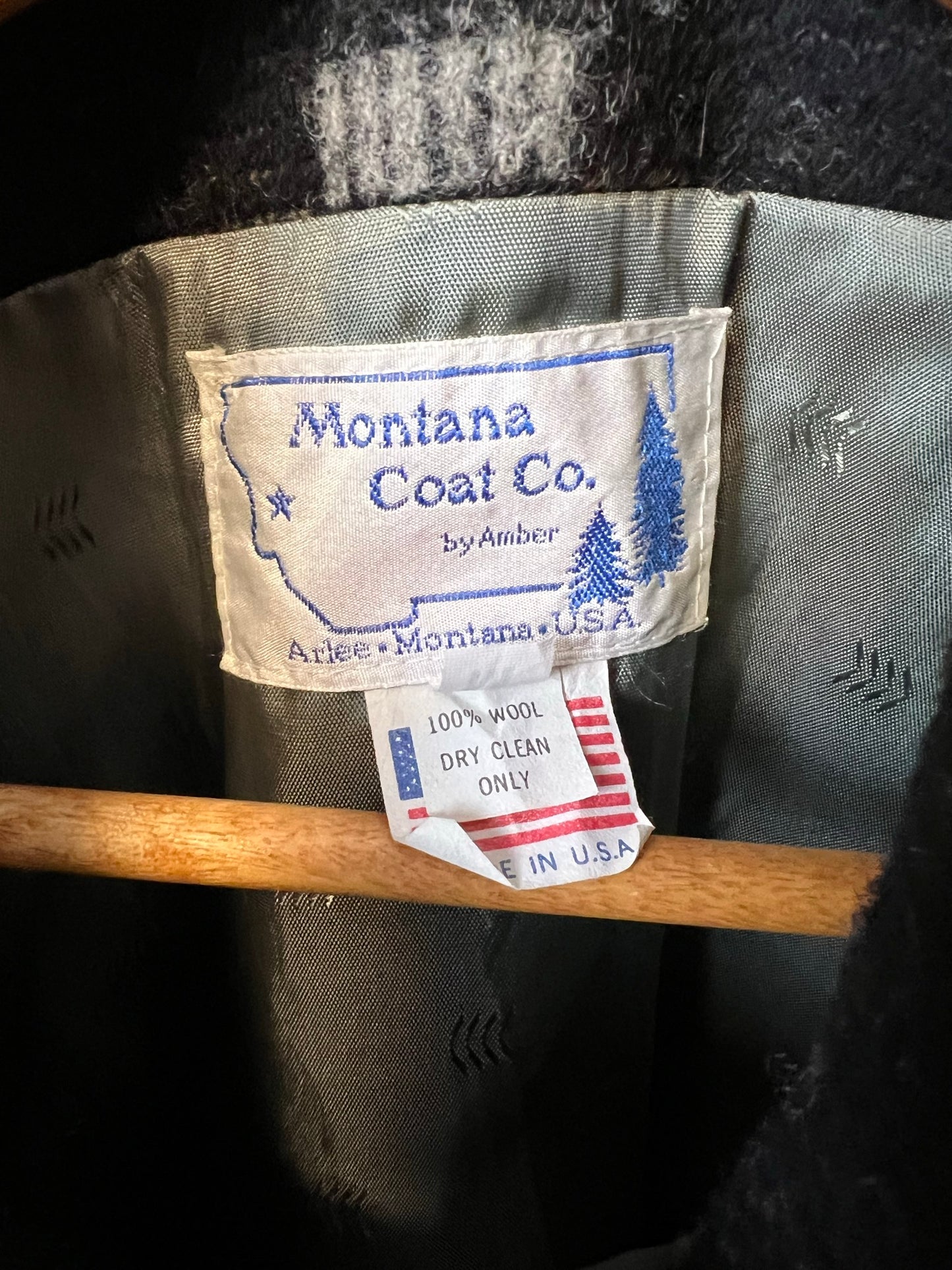 Montana Coat Co. Aztec Wool Blanket Jacket with Leather Trim - Size M