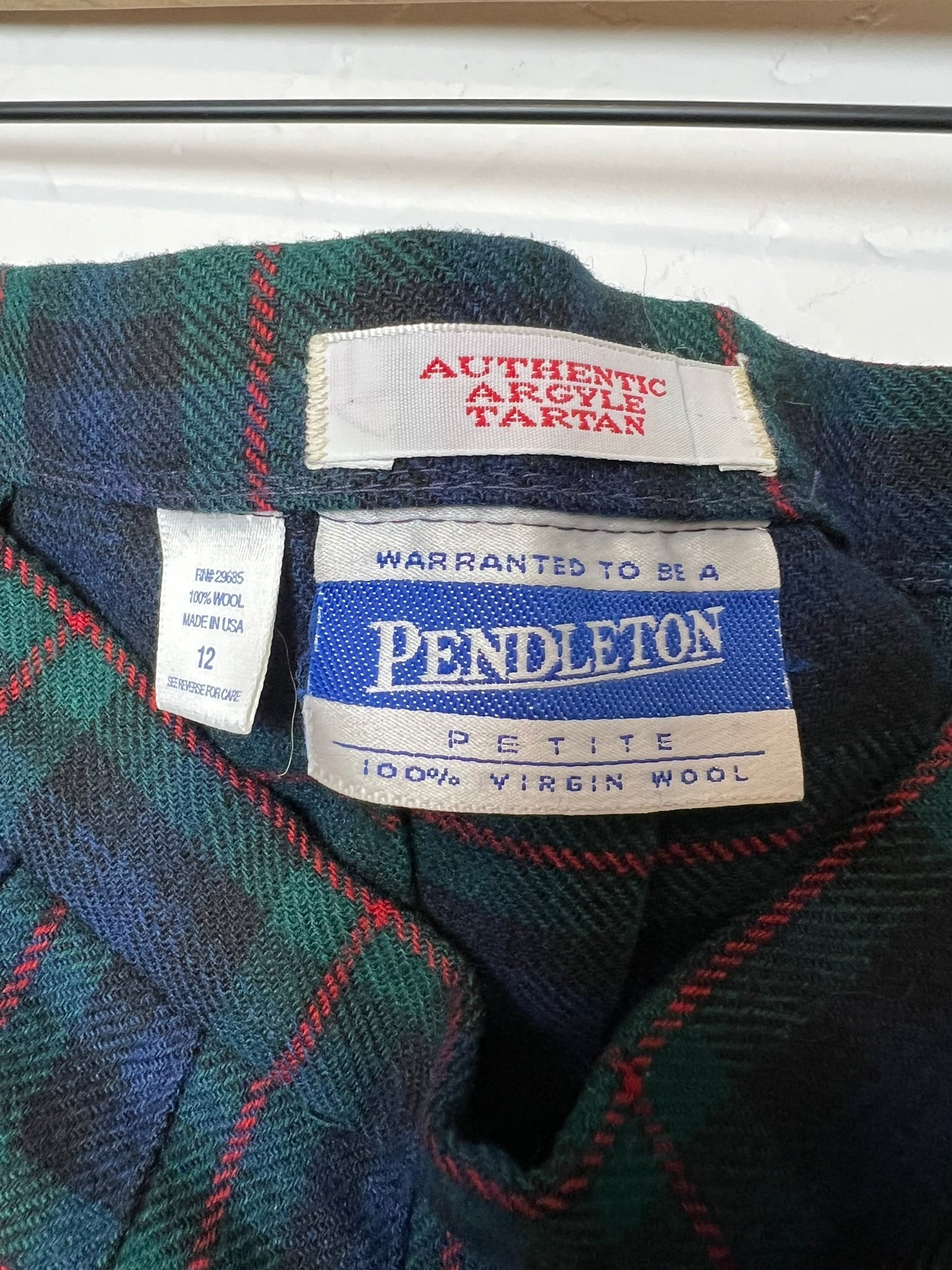 Pendleton Argyle Tartan Pleated Skirt - 12P