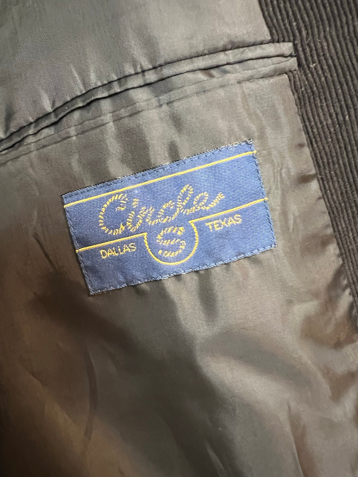 Circle S Black Corduroy Western Blazer - Size 50L