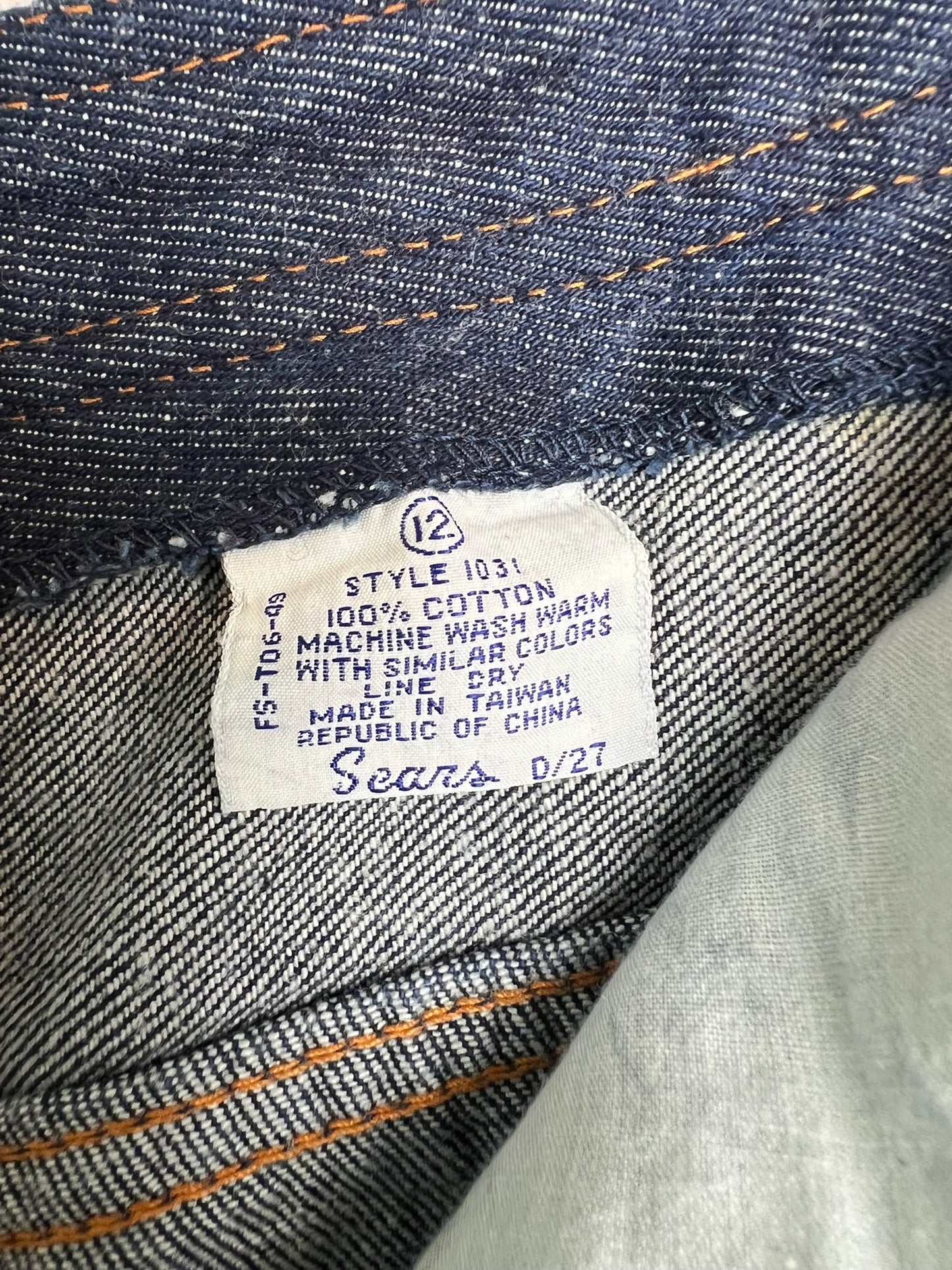 Sears Pleated High-Waist Jeans - Size 12