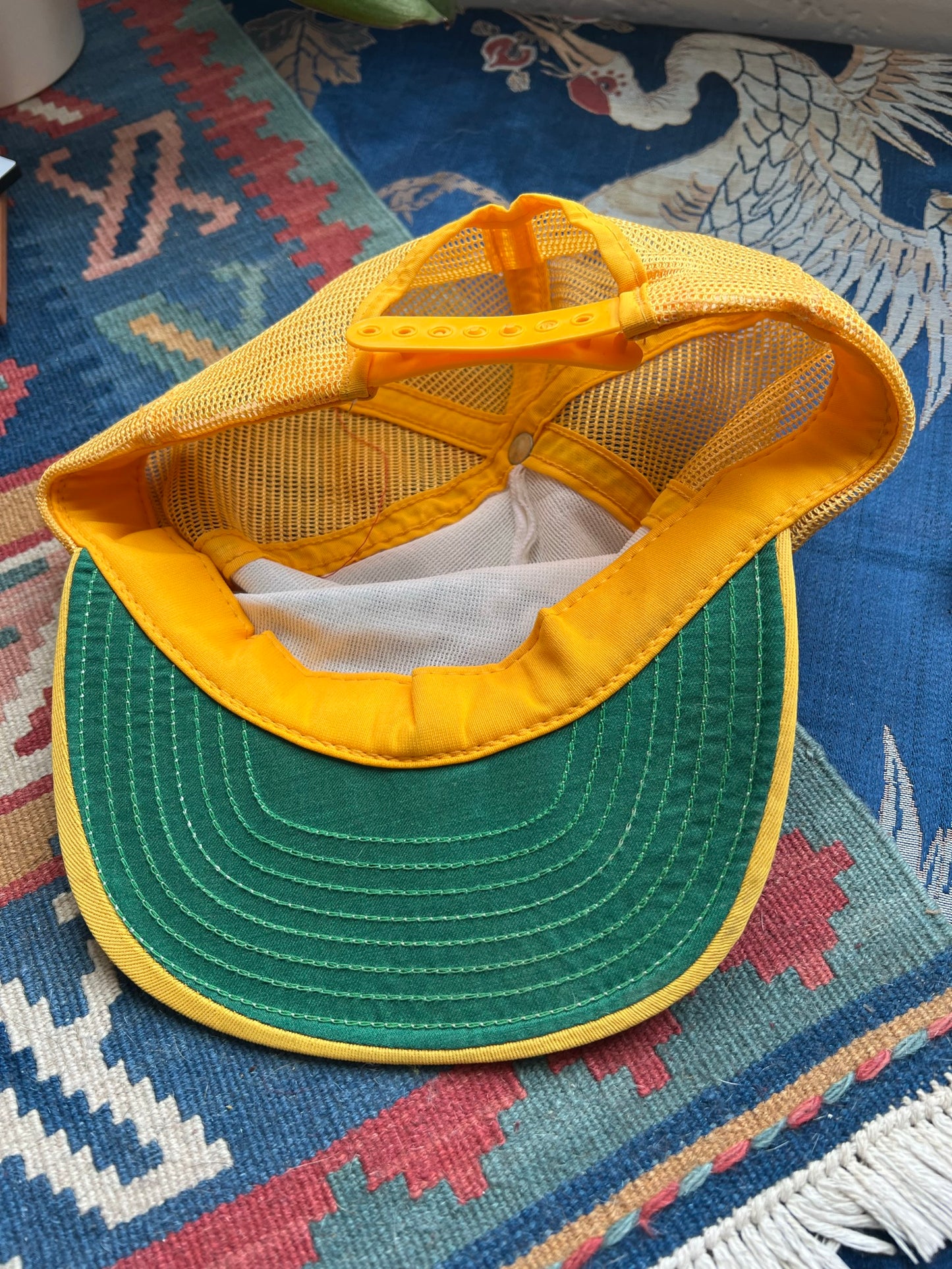 North Gorge Yellow & White Trucker Hat - Green Underbill