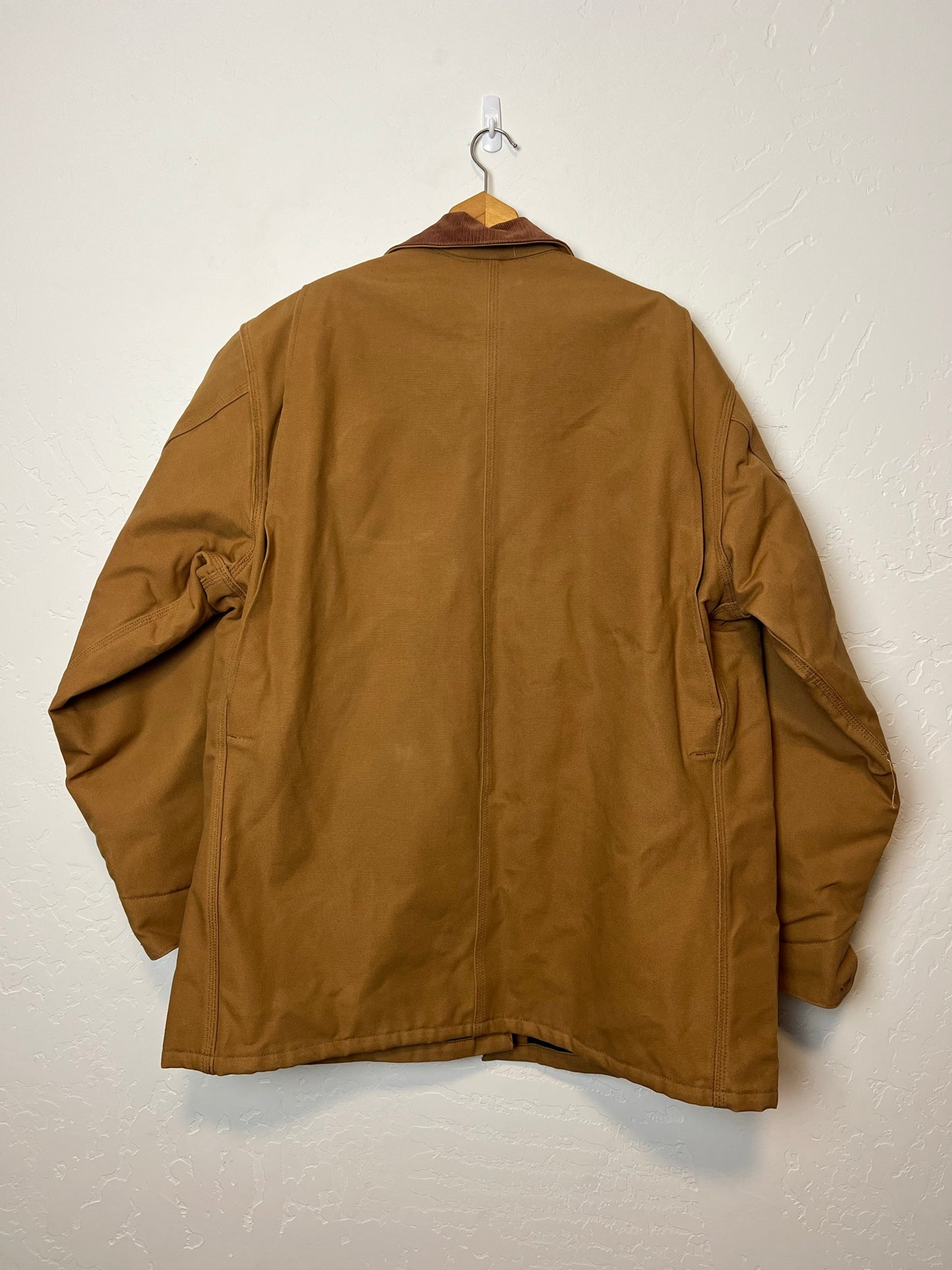 Carhartt Brown Duck Canvas Blanket-Lined Work Jacket - Size 50 Tall