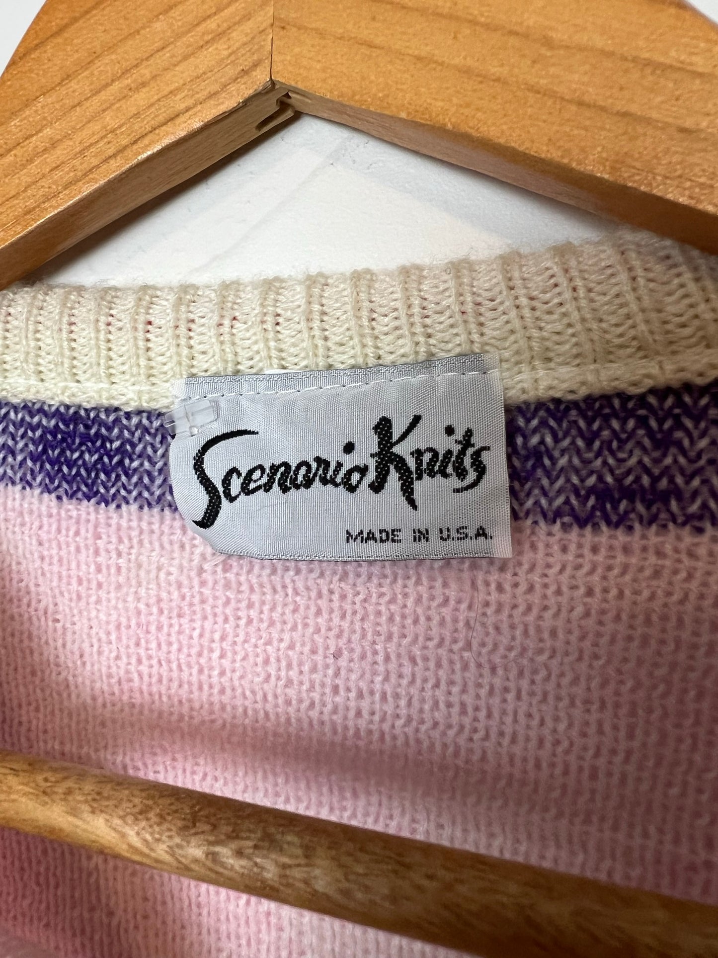 Scenario Knits Southwestern Aztec Sweater Pink - Size S