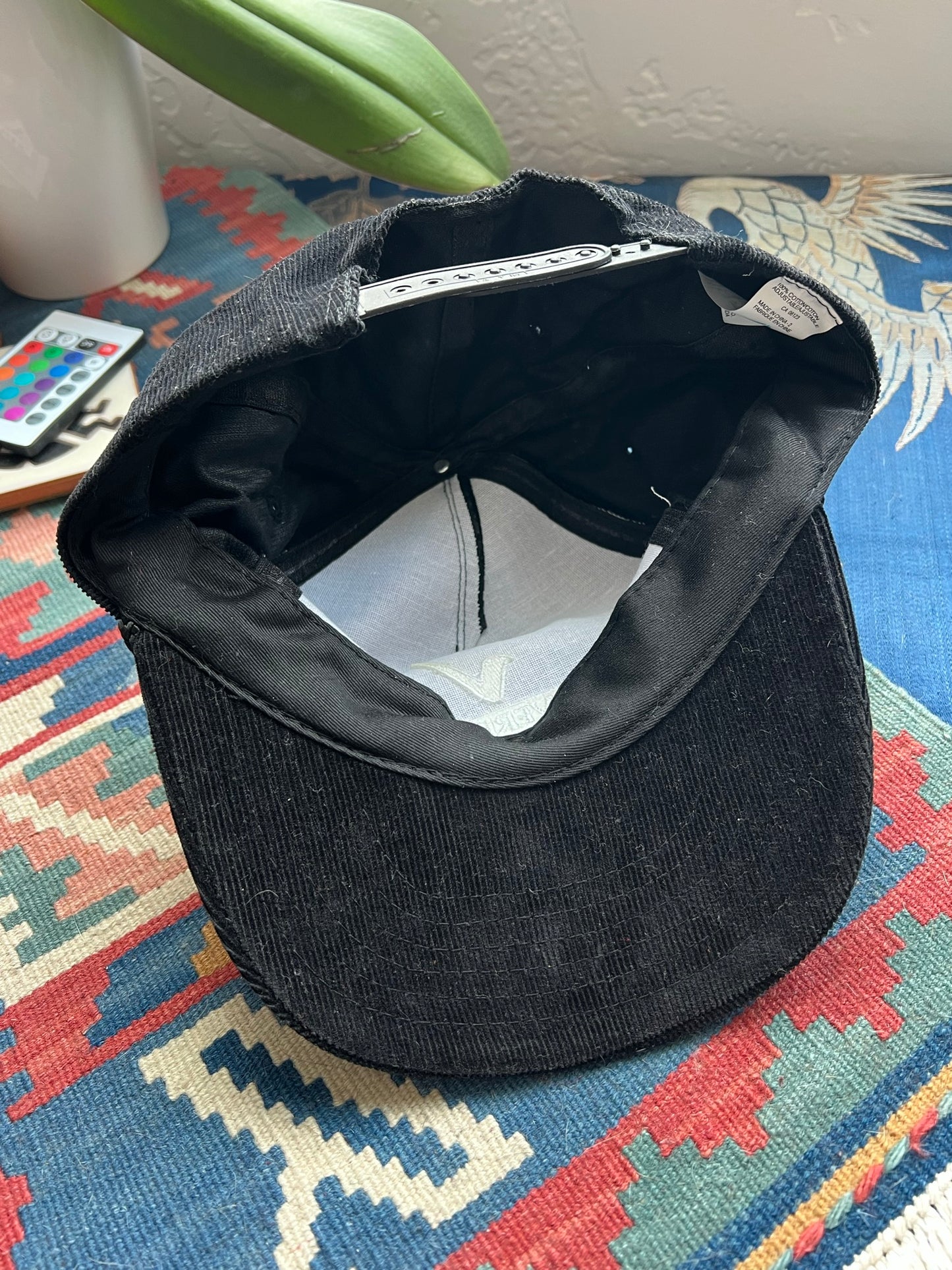 Veritas Geophysics Black Corduroy Snapback Hat