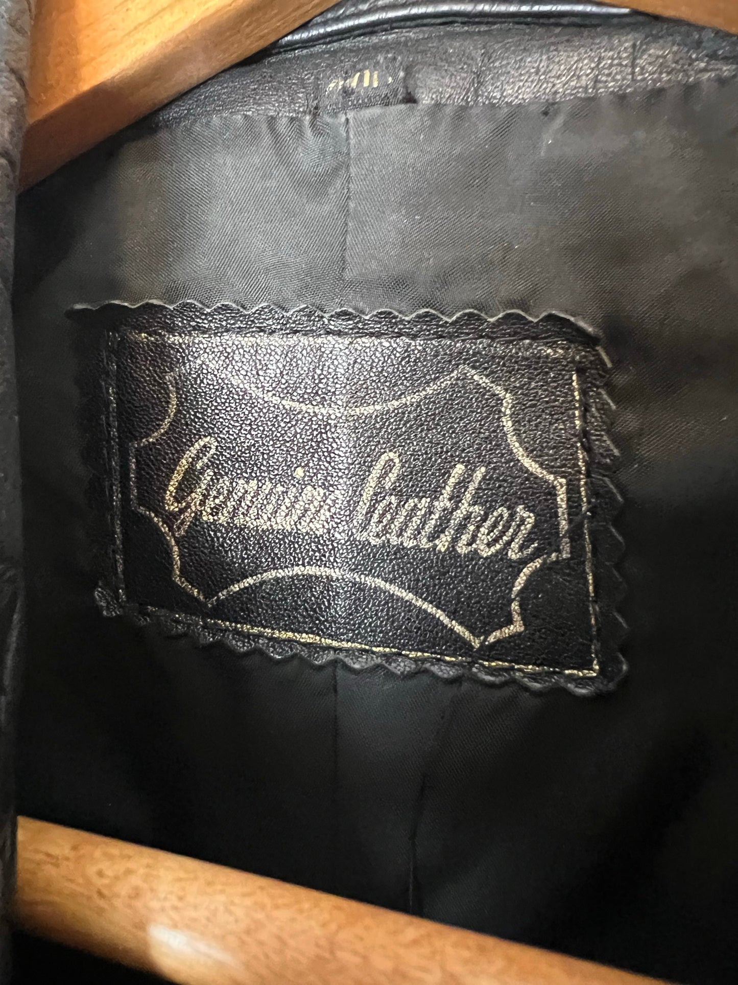 1970s Black Leather Safari Coat - M