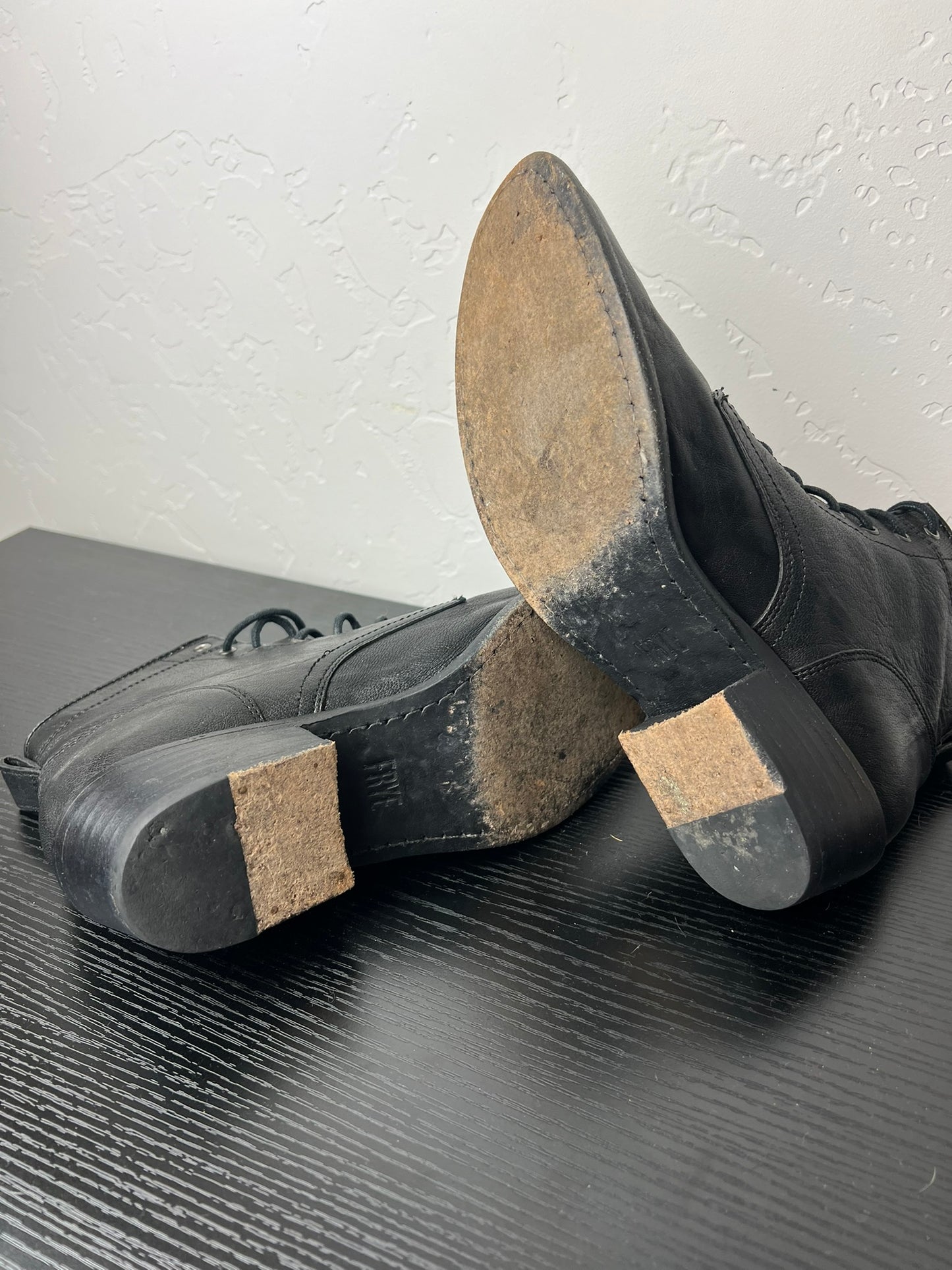 Frye Lace-Up Leather Boots - 8.5 B