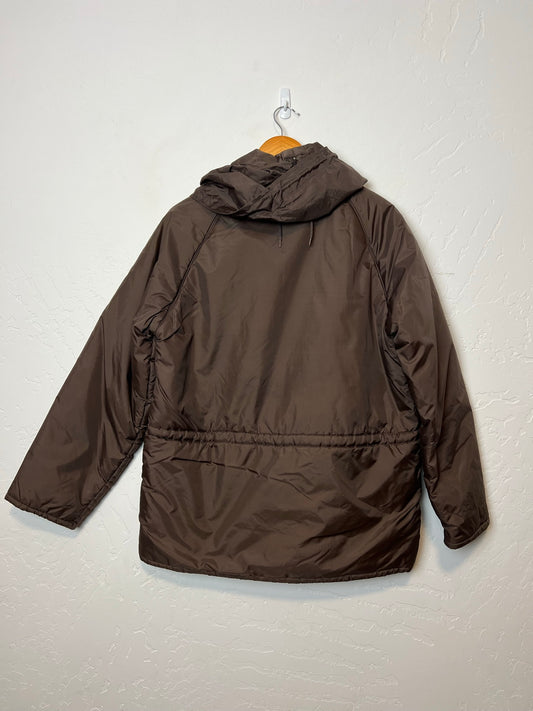 MacTaggart Sportswear Brown Puffer Jacket with Wooden Toggles - Size M
