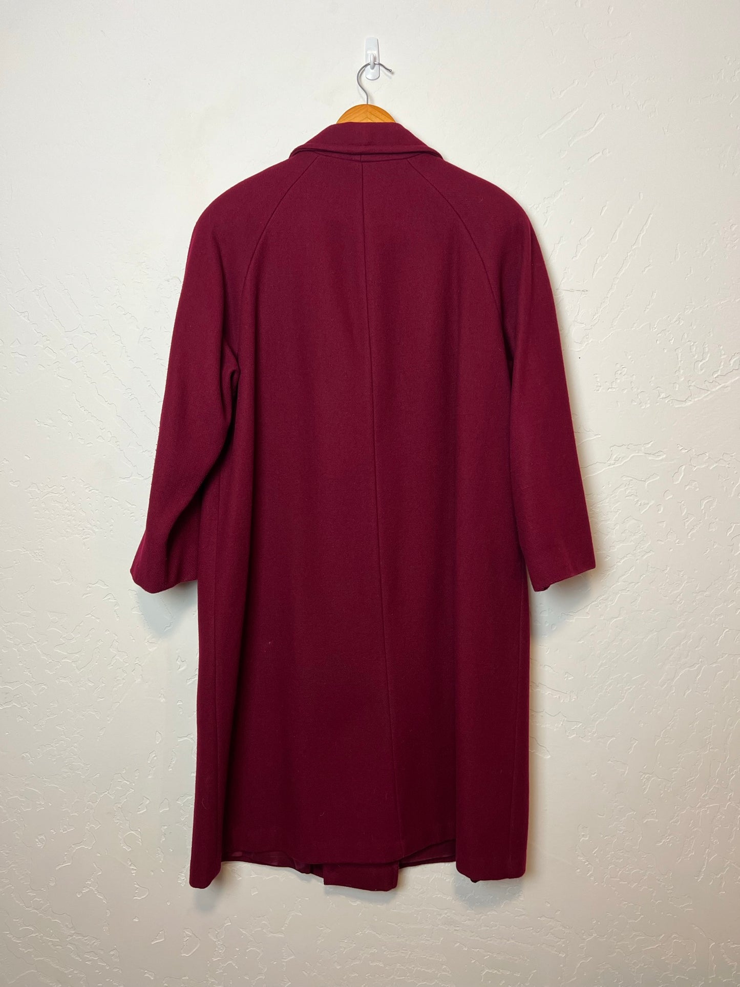 Hunter's Run Burgundy Wool Double-Breasted Coat - Size 14p