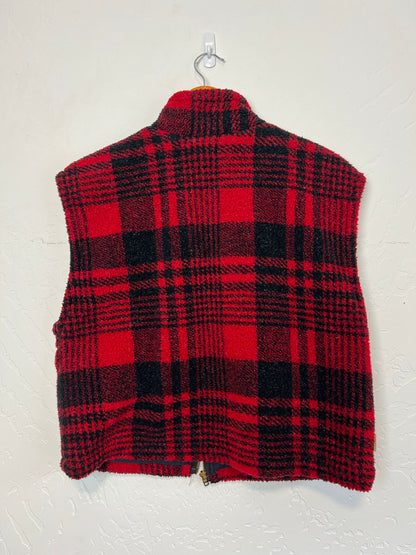 Topo & Rosie's Buffalo Plaid Fleece Vest - L