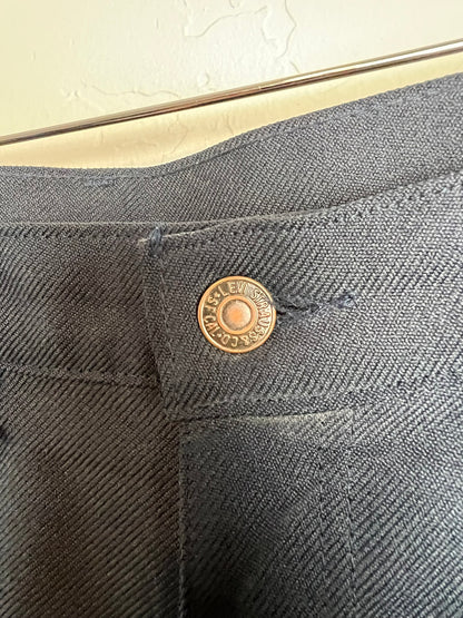 Levi's Navy Polyester Sta-Prest Trousers - 34