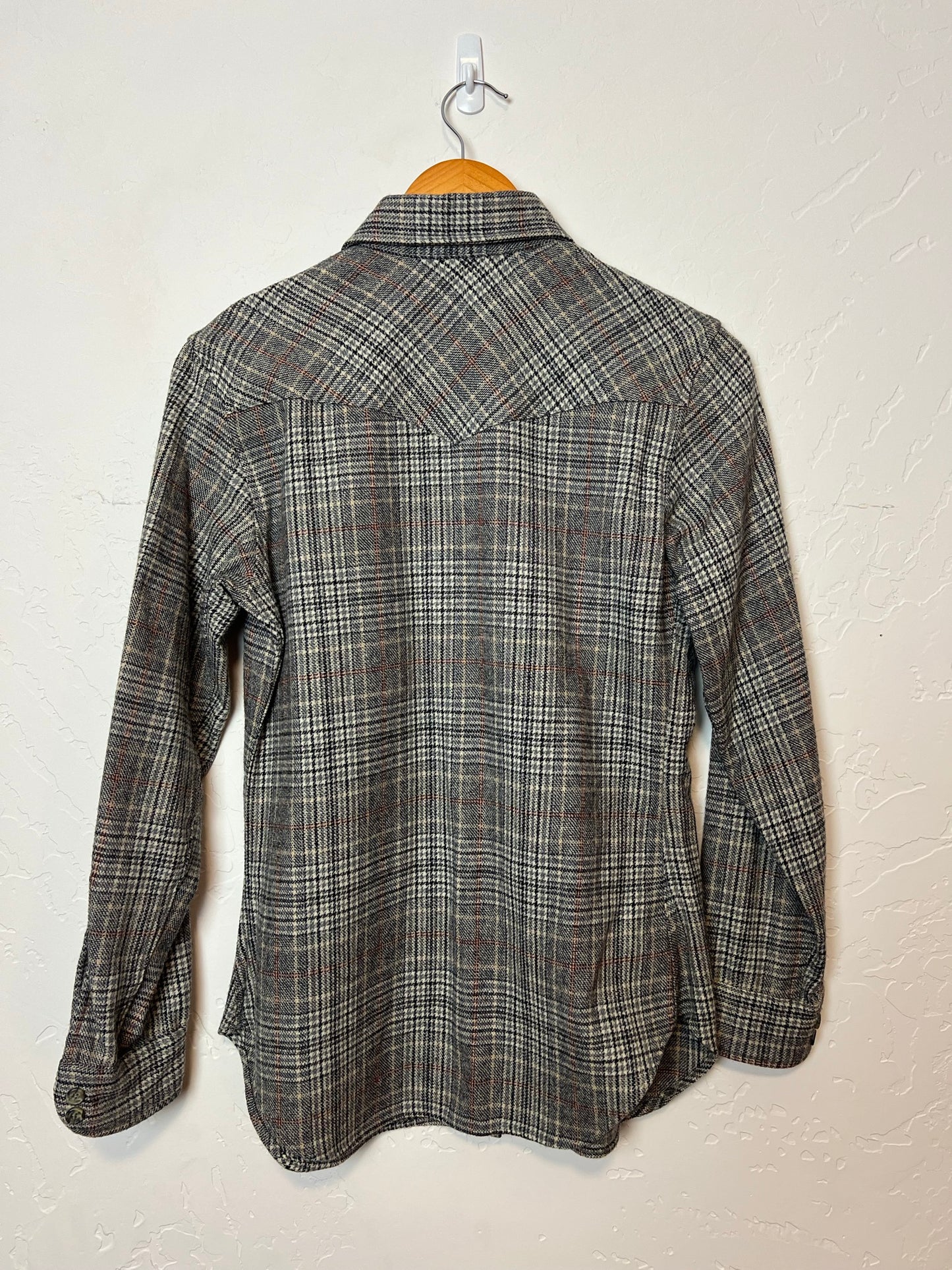 Pendleton Grey Glen Plaid Virgin Wool Western Blazer - Size M