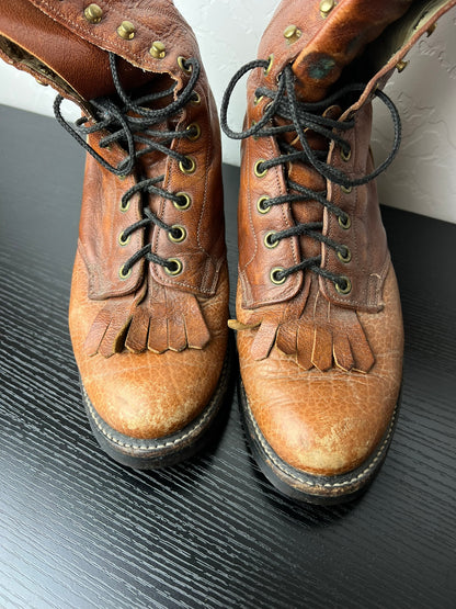 Western Outfitters Packer Boots Tooled - 8 D