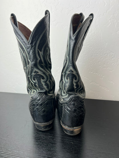 Tony Lama Ostrich Cowboy Boots - 11 EE