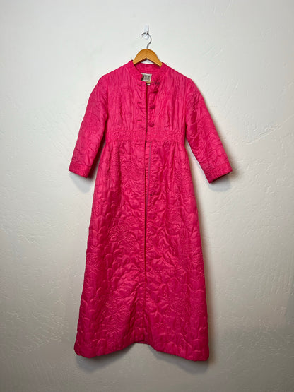 Nordstrom Hot Pink Quilted Robe - One Size