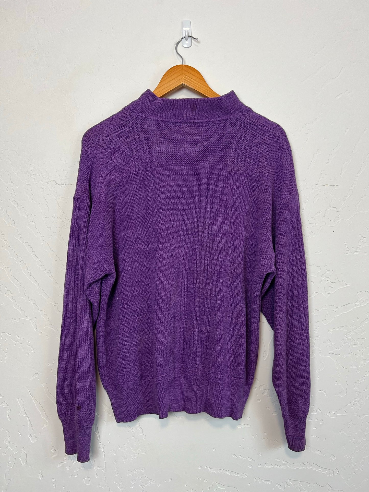 Cabela's Purple Henley Knit Sweater - Size L