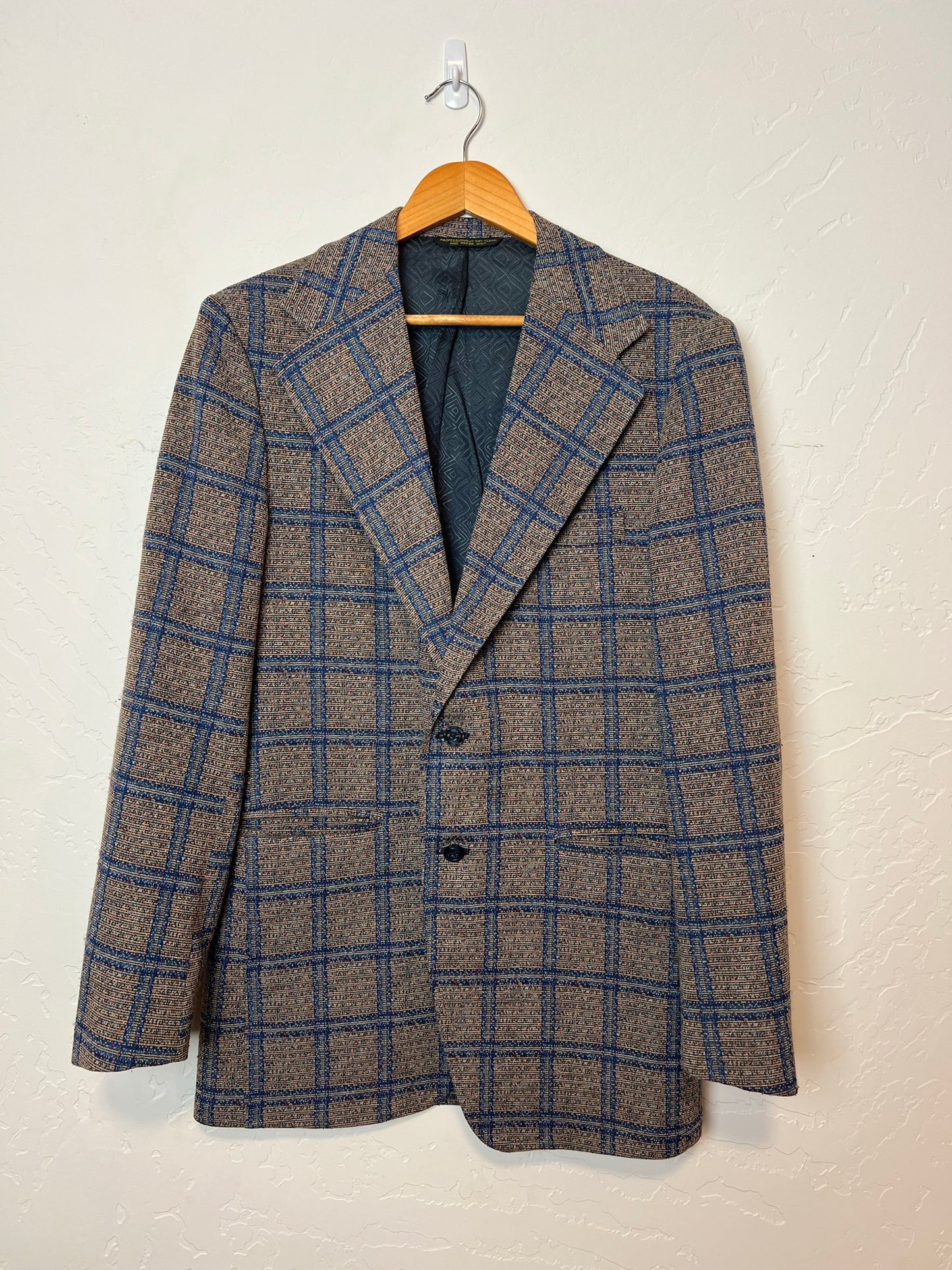 Bar C California Ranchwear Tweed Windowpane Blazer - L