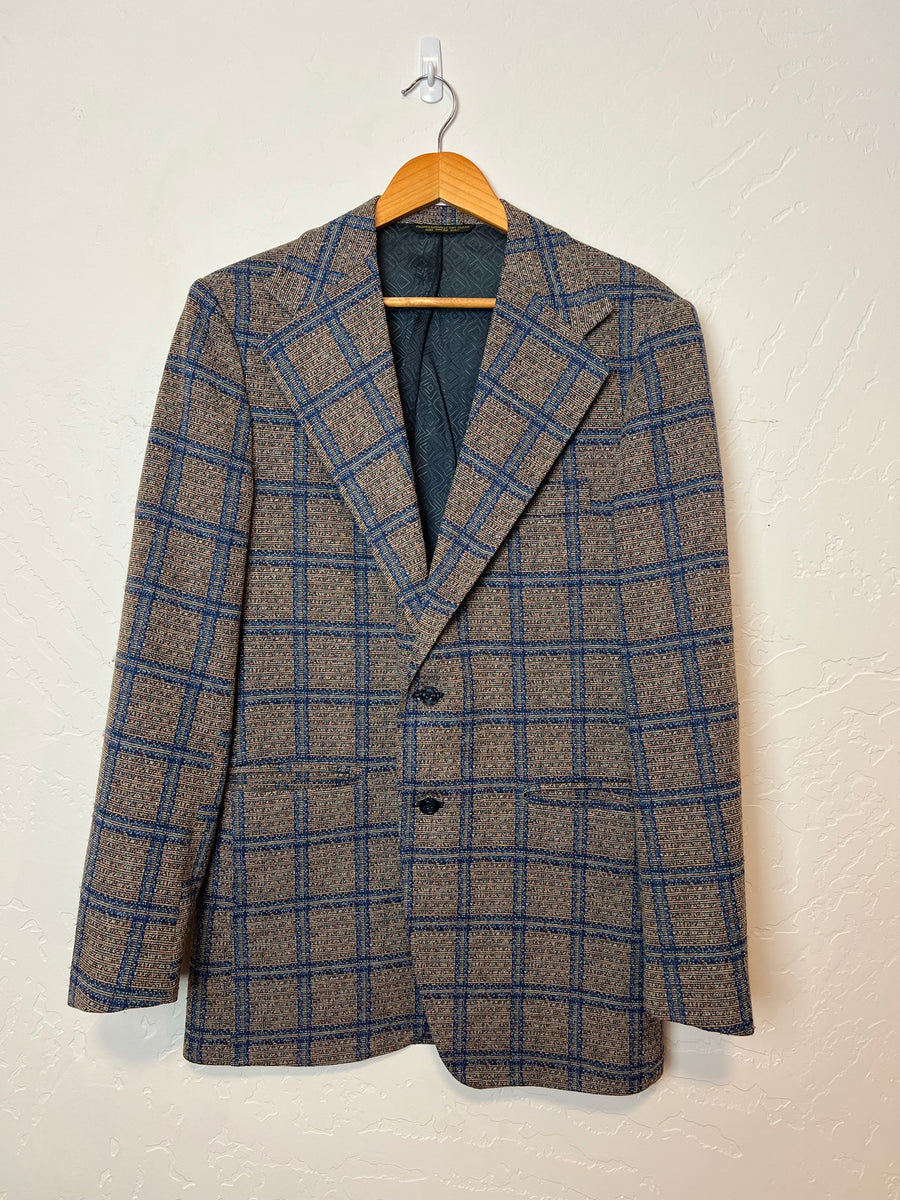 Bar C California Ranchwear Tweed Windowpane Blazer - L