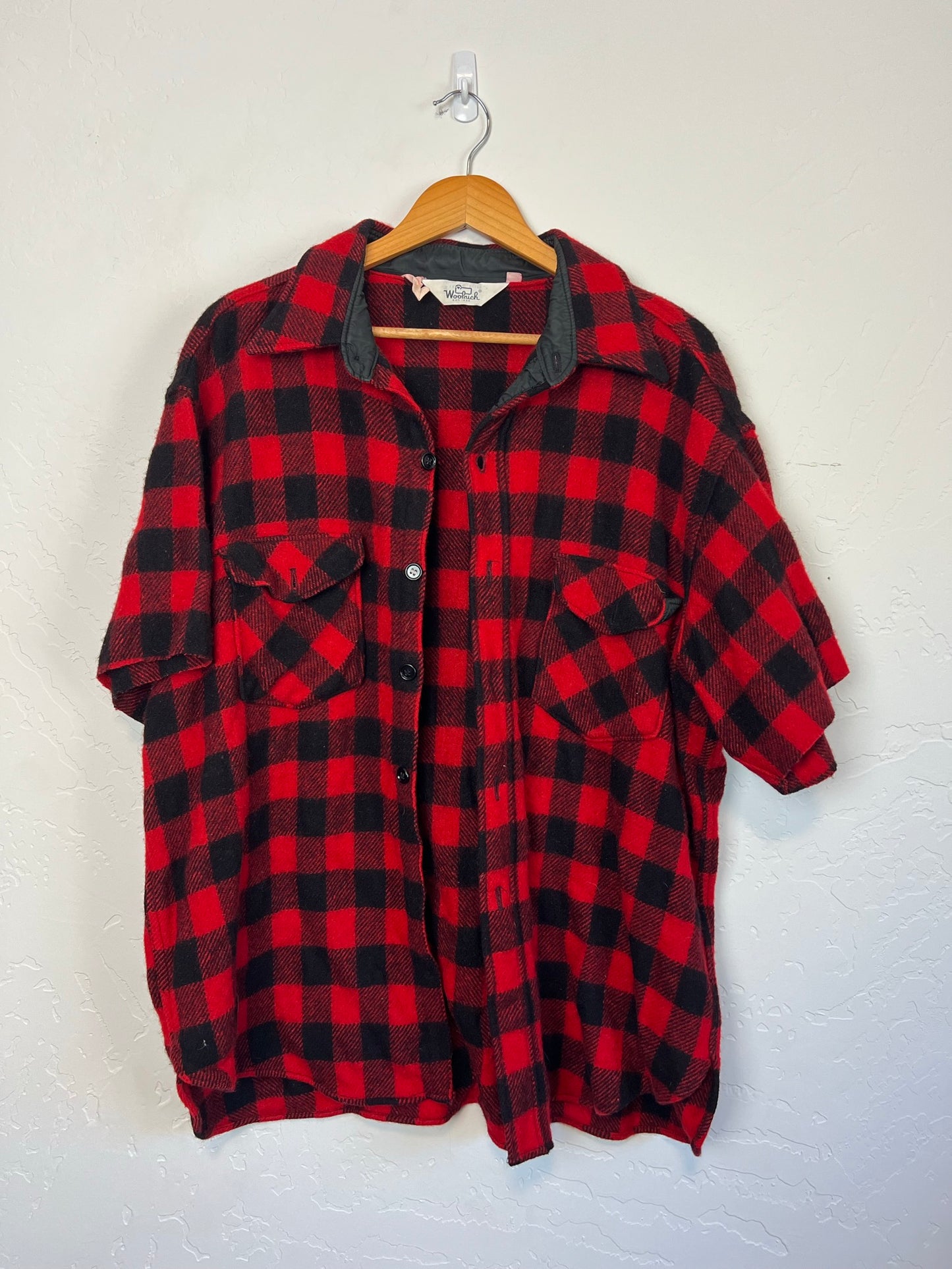 Woolrich Buffalo Check Red Flannel Shirt - Size L