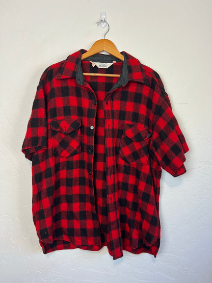 Woolrich Buffalo Check Red Flannel Shirt - Size L