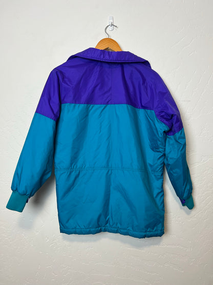 Columbia Sportswear Purple & Teal Color-Block Ski Jacket - Size S