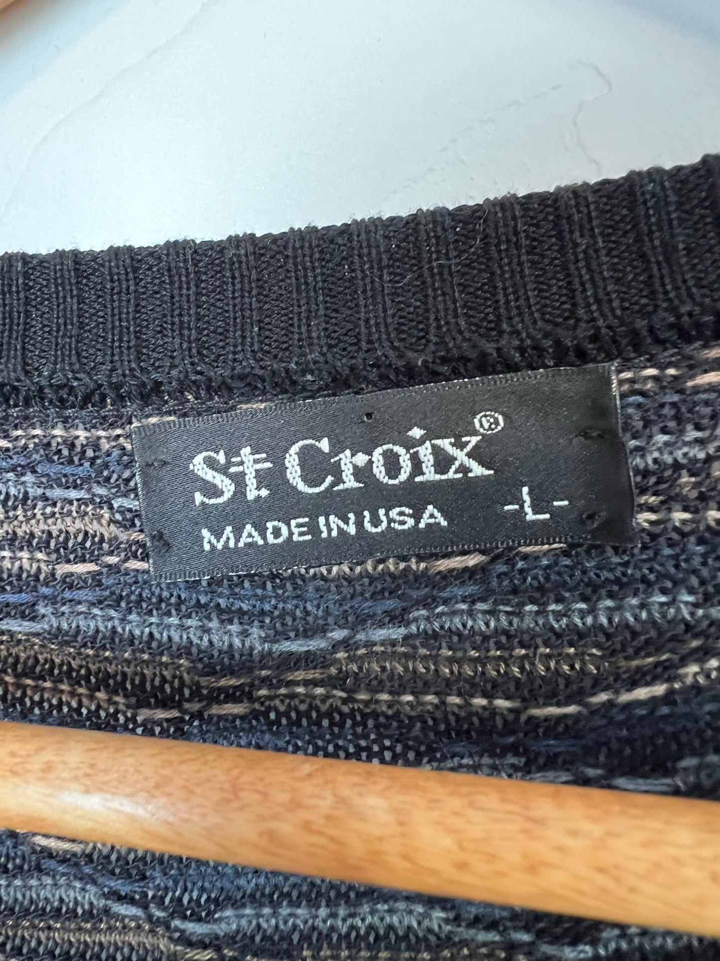 St. Croix Geometric Knit Sweater - Size L