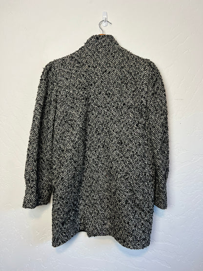 New York Girl Boucle Tweed Coat - Size 14