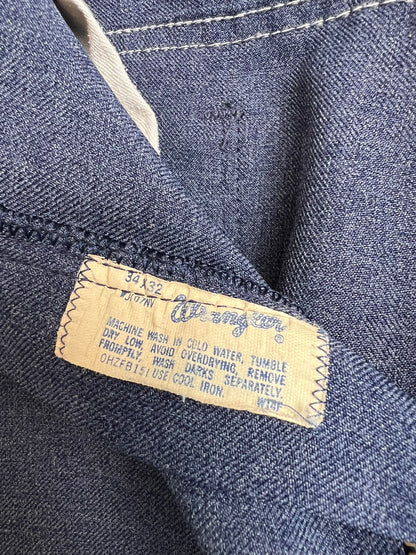 Wrangler Heather Blue Flared Trousers - 34x32