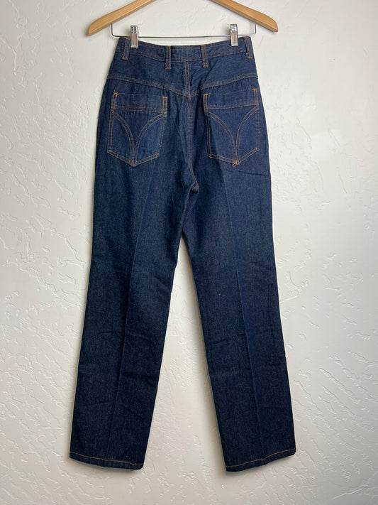 Sears Pleated High-Waist Jeans - Size 12