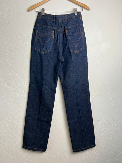 Sears Pleated High-Waist Jeans - Size 12