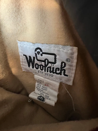 Woolrich Buffalo Plaid Wool Jacket with Blaze Orange Lining - Size XL