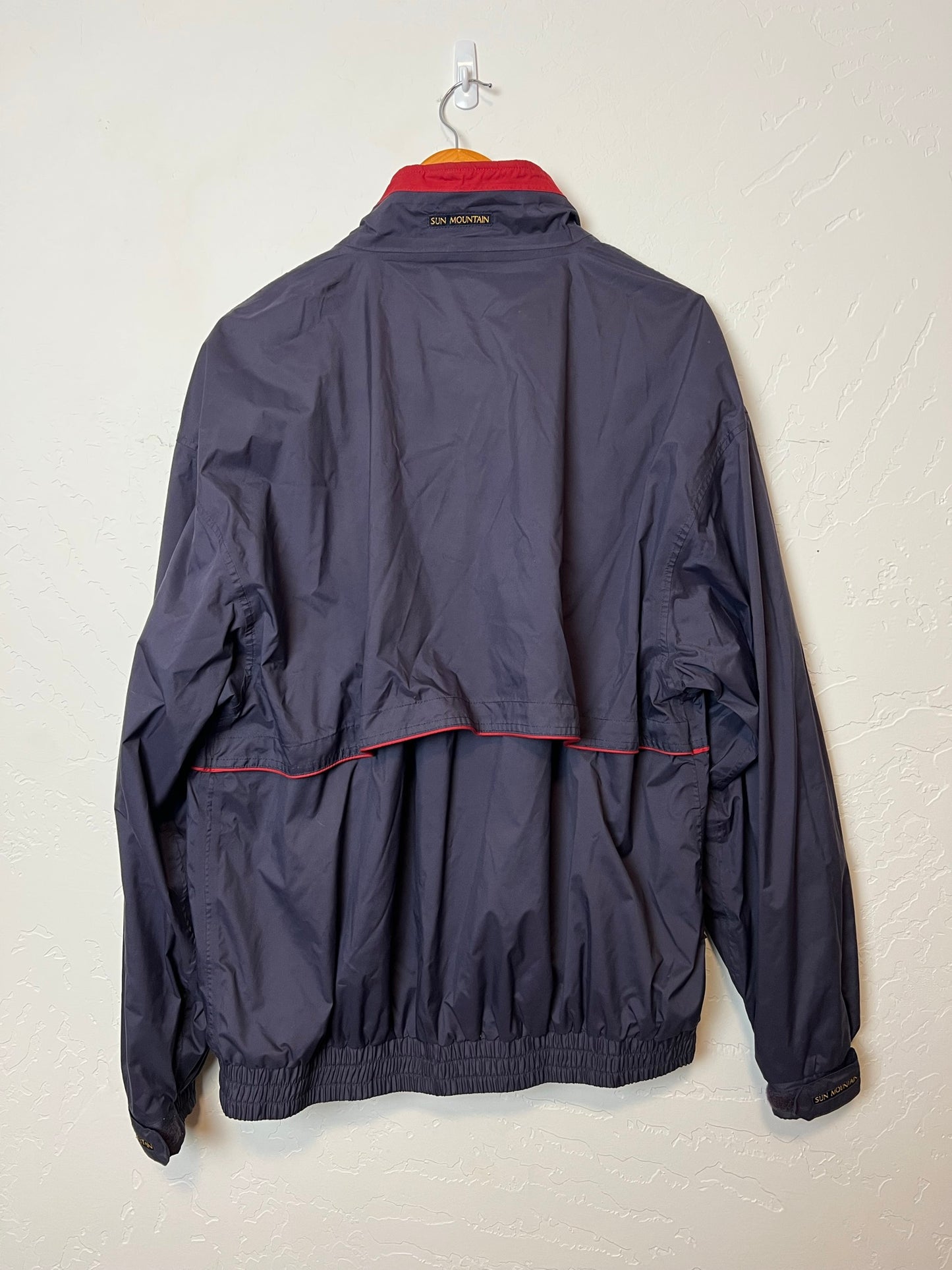 Sun Mountain Navy Golf Windbreaker with Red Lining - Size XL