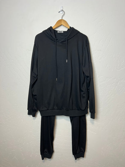 Coofandy Black Hoodie & Jogger Set - L