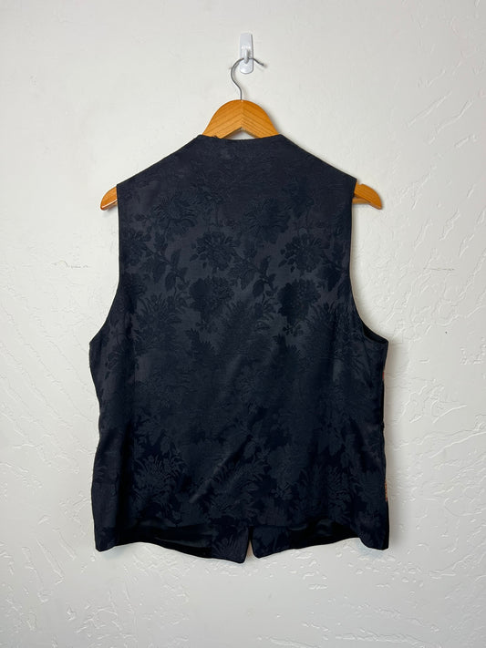 Susan Bristol Jacquard & Velvet Tapestry Vest - L