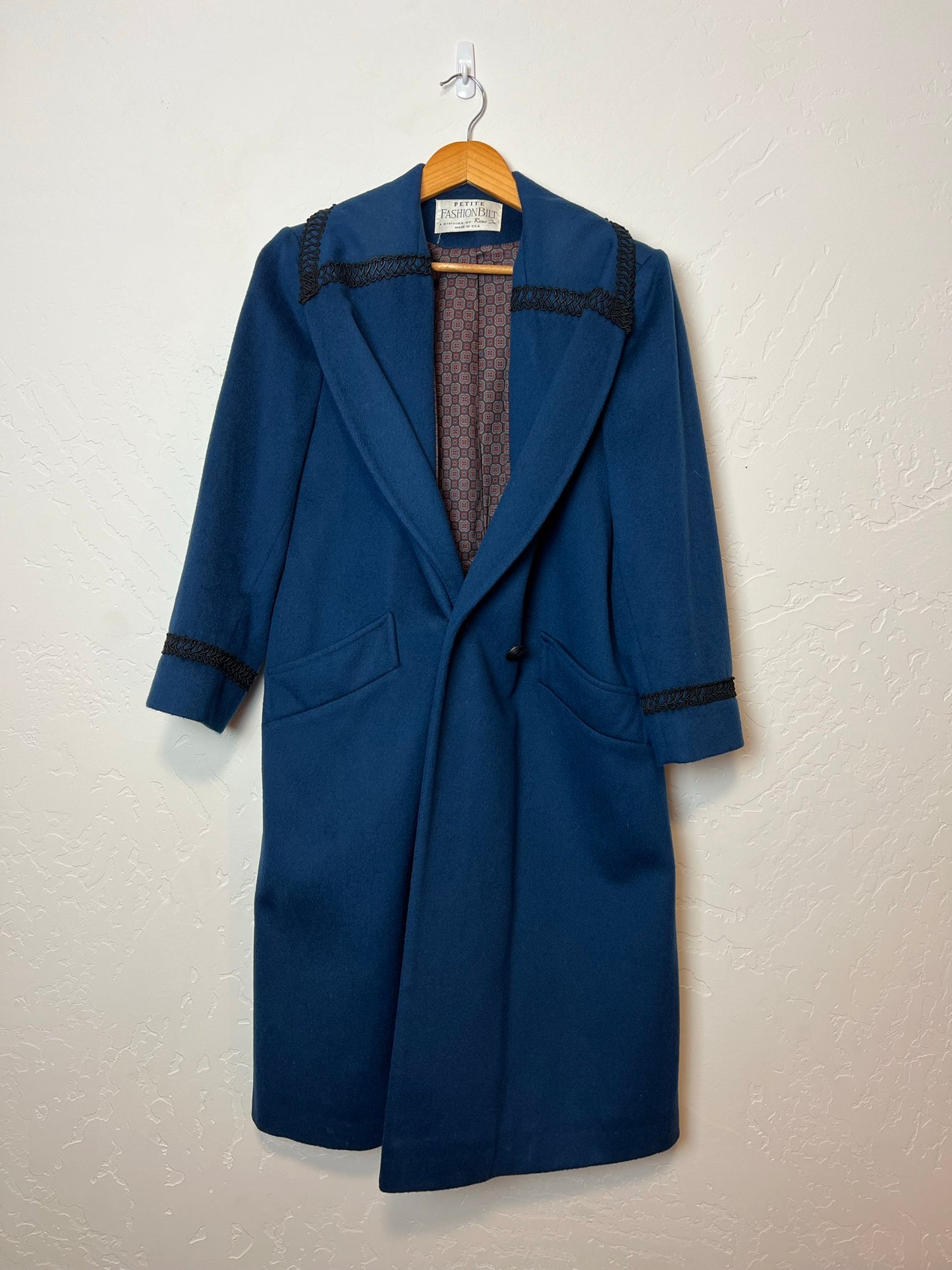 Petite Fashionbilt Teal Wool Overcoat - S