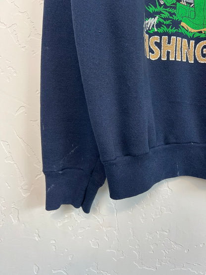 Tultex 'Fishing to Hunting' Graphic Crewneck - XL