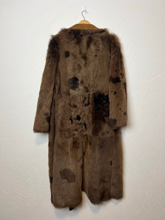Michael Kors Brown Shearling Fur Coat - Size M