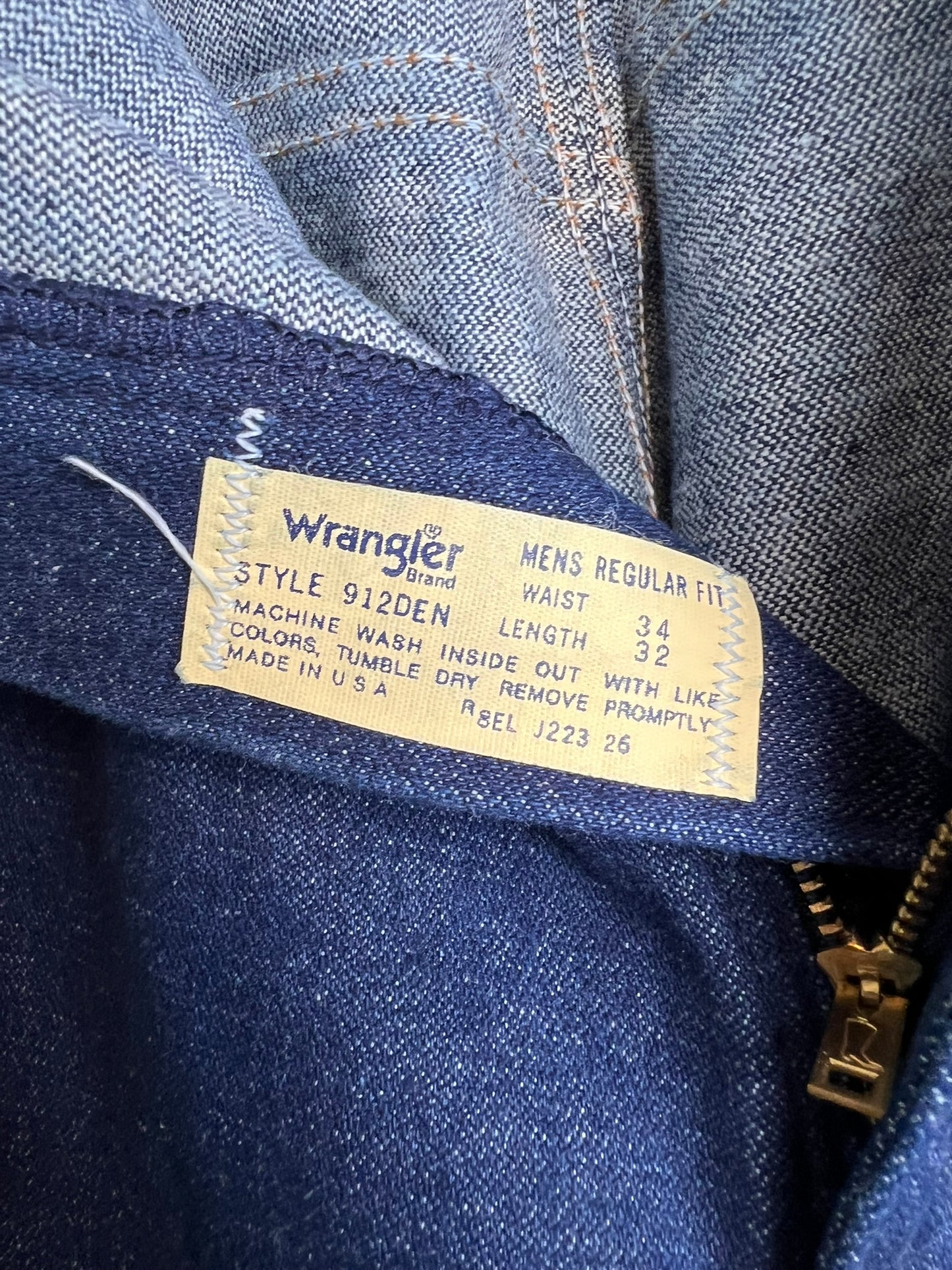 Wrangler 912 Slim Fit Raw Denim Jeans - 34x32